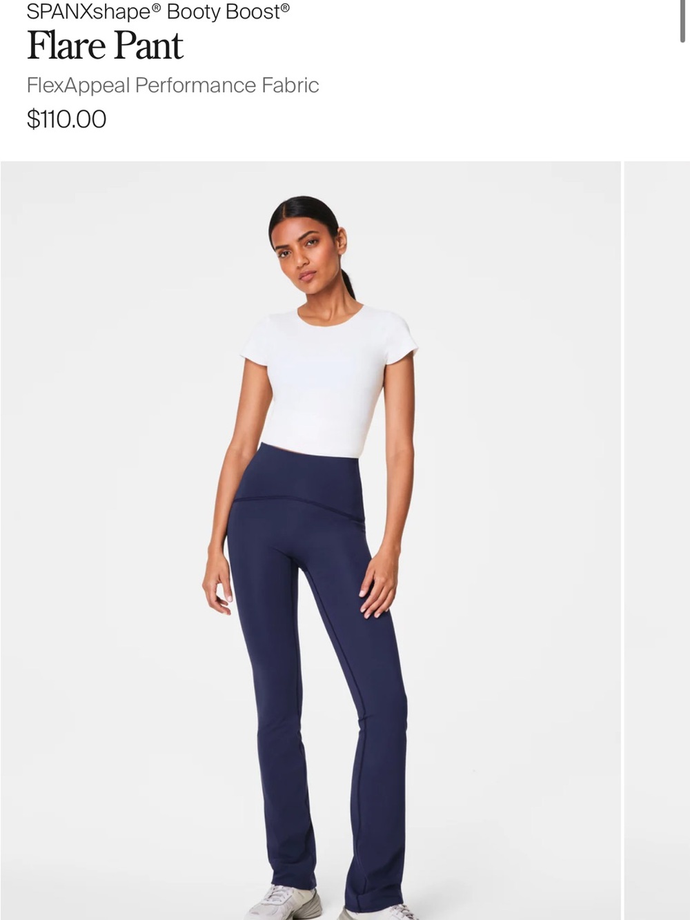 SPANX Booty Boost High-Rise Navy Flare Pant